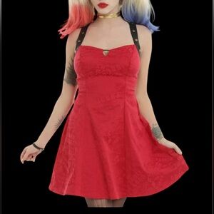 DC Comics Suicide Squad Harley Quinn Red Dress Halloween